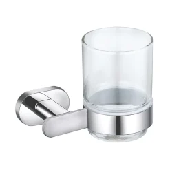Aqualux Sandown Tumbler Holder With Glass Chrome