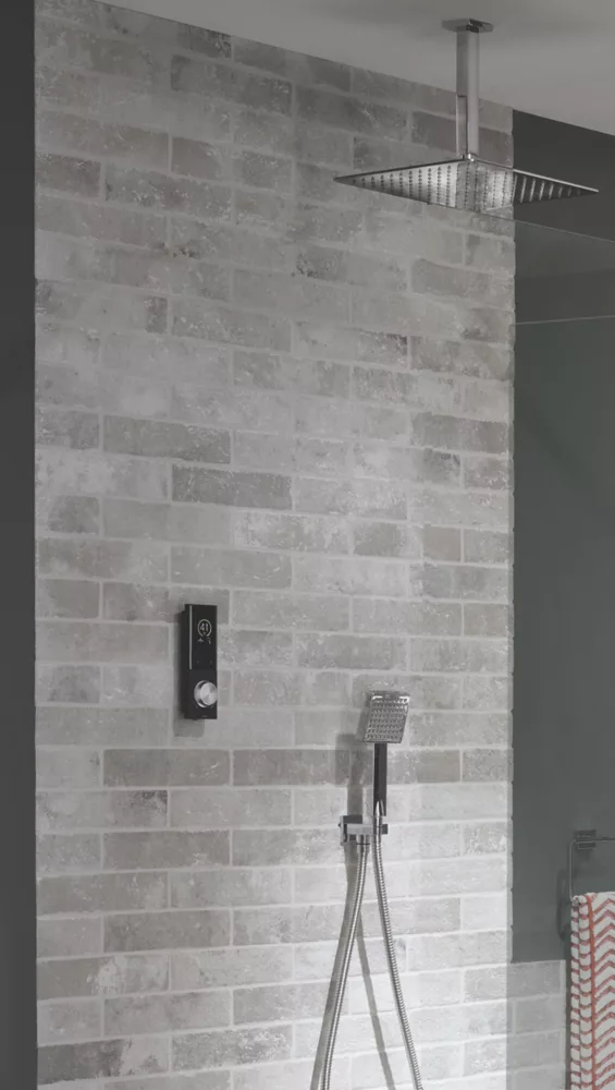 Triton H2ome HP/Combi Ceiling & Rear Fed Dual Outlet Chrome / Black Thermostatic Digital Shower - Image 6