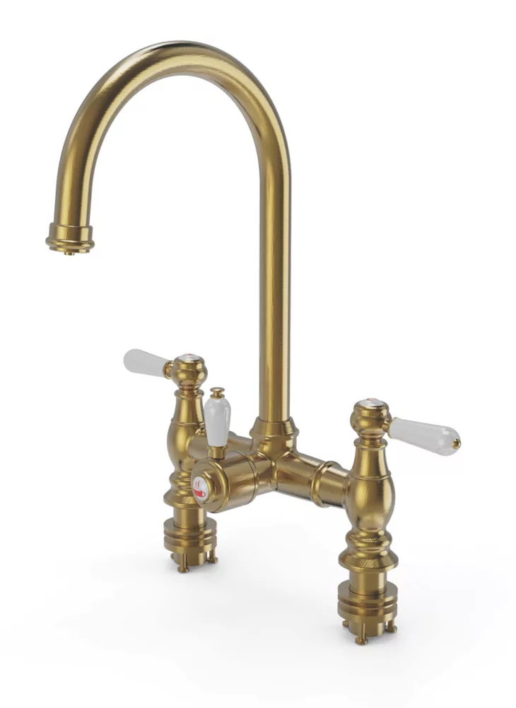 ETAL Traditional Bridge 3-in-1 Hot Water Kitchen Tap Gold
