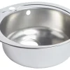 Essentials 1 Bowl Stainless Steel Round Kitchen Sink 485 X 485mm