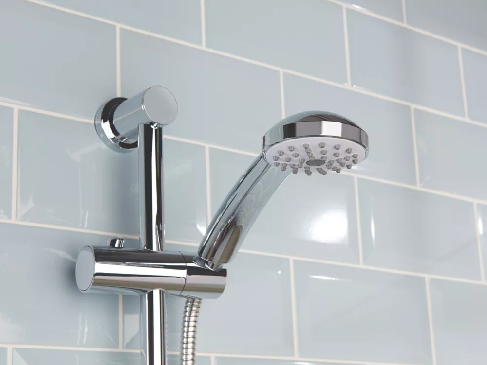 Bristan Strato Rear-Fed Exposed Chrome Thermostatic Mini-Valve Mixer Shower With Adjustable Riser Kit - Image 3
