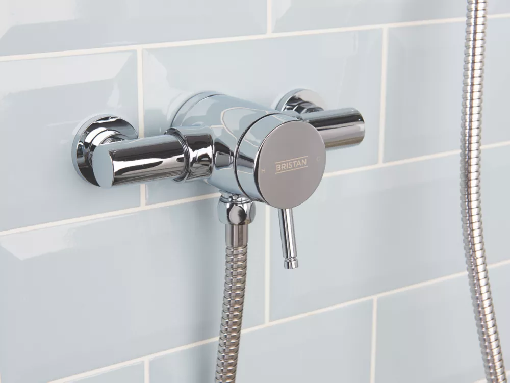 Bristan Strato Rear-Fed Exposed Chrome Thermostatic Mini-Valve Mixer Shower With Adjustable Riser Kit - Image 4