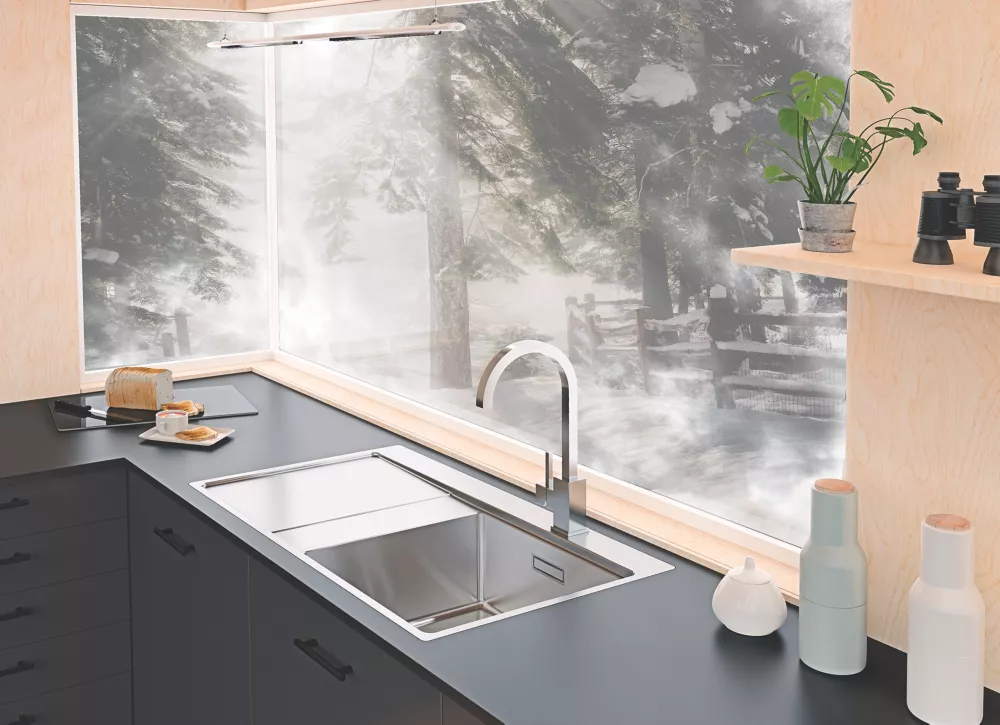 Clearwater Xeron 1 Bowl Stainless Steel Kitchen Sink With LH Single Drainer 860 X 520mm - Image 2