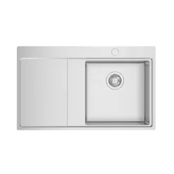 Clearwater Xeron 1 Bowl Stainless Steel Kitchen Sink With LH Single Drainer 860 X 520mm