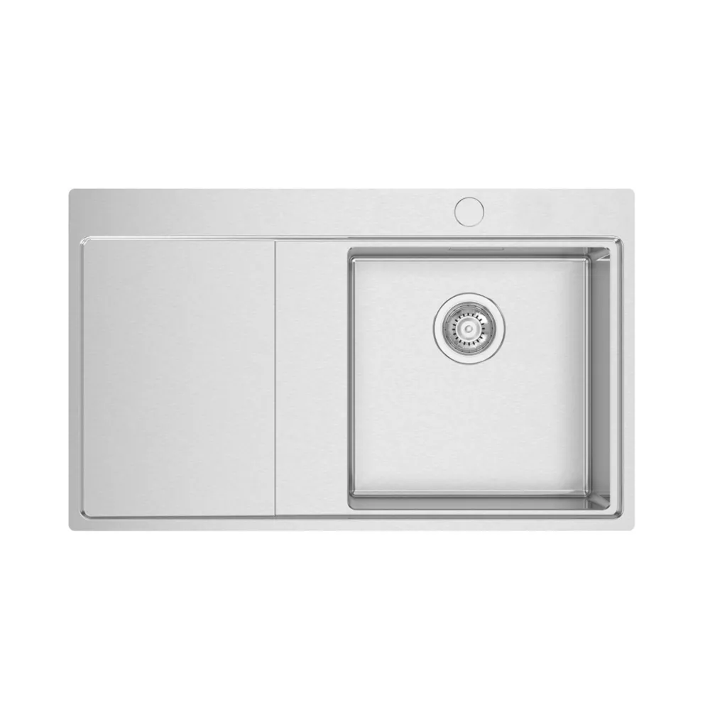 Clearwater Xeron 1 Bowl Stainless Steel Kitchen Sink With LH Single Drainer 860 X 520mm