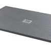 Essentials Rectangular Shower Tray With Waste Slate Grey 1000 X 800 X 25mm