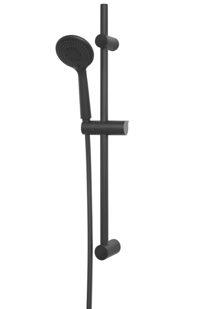 Swirl Shower Kit Modern Design Matt Black