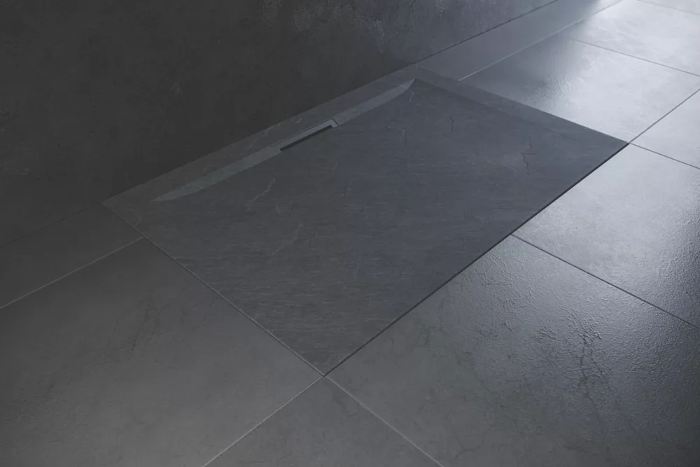 Mira Flight Level Rectangular Shower Tray Slate Grey 1500 X 800 X 25mm - Image 2
