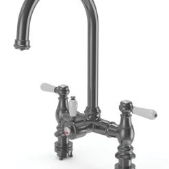 ETAL Traditional Bridge 3-in-1 Hot Water Kitchen Tap Gun Metal