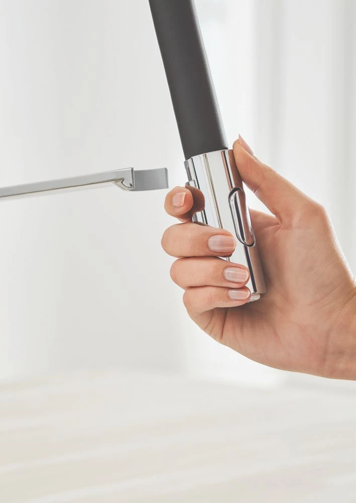 Grohe Feel Professional 31853000 Pull-Out Spray Mono Mixer Kitchen Tap Chrome - Image 5