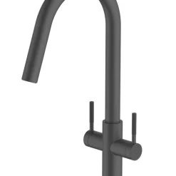 Clearwater Topaz J-Spout Monobloc Mixer Tap Matt Black