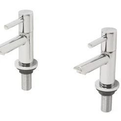 Swirl Essential Bathroom Basin Taps Chrome