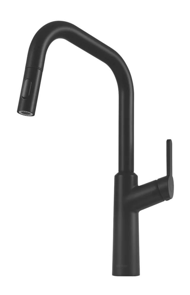 Clearwater Santor SAN20MB Single Lever Tap With Twin Spray Pull-Out Matt Black