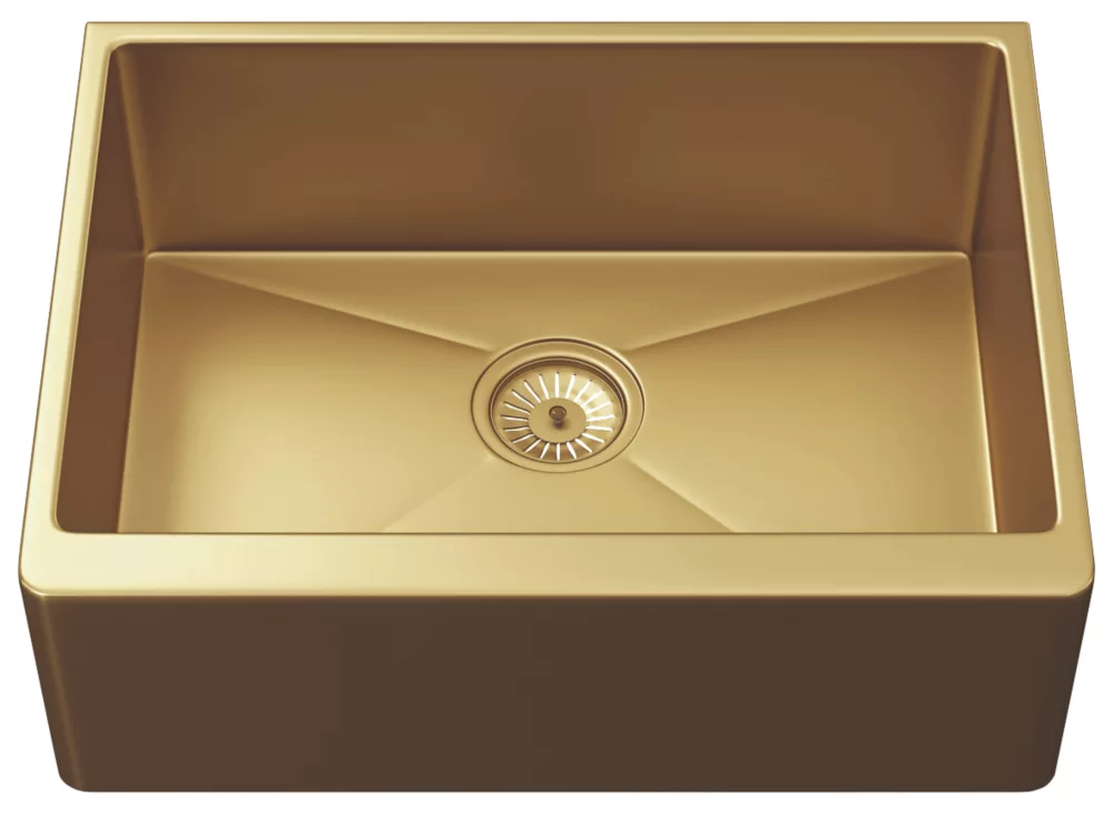 ETAL Excel 1 Bowl Stainless Steel Belfast Kitchen Sink 600 X 450 X 200mm