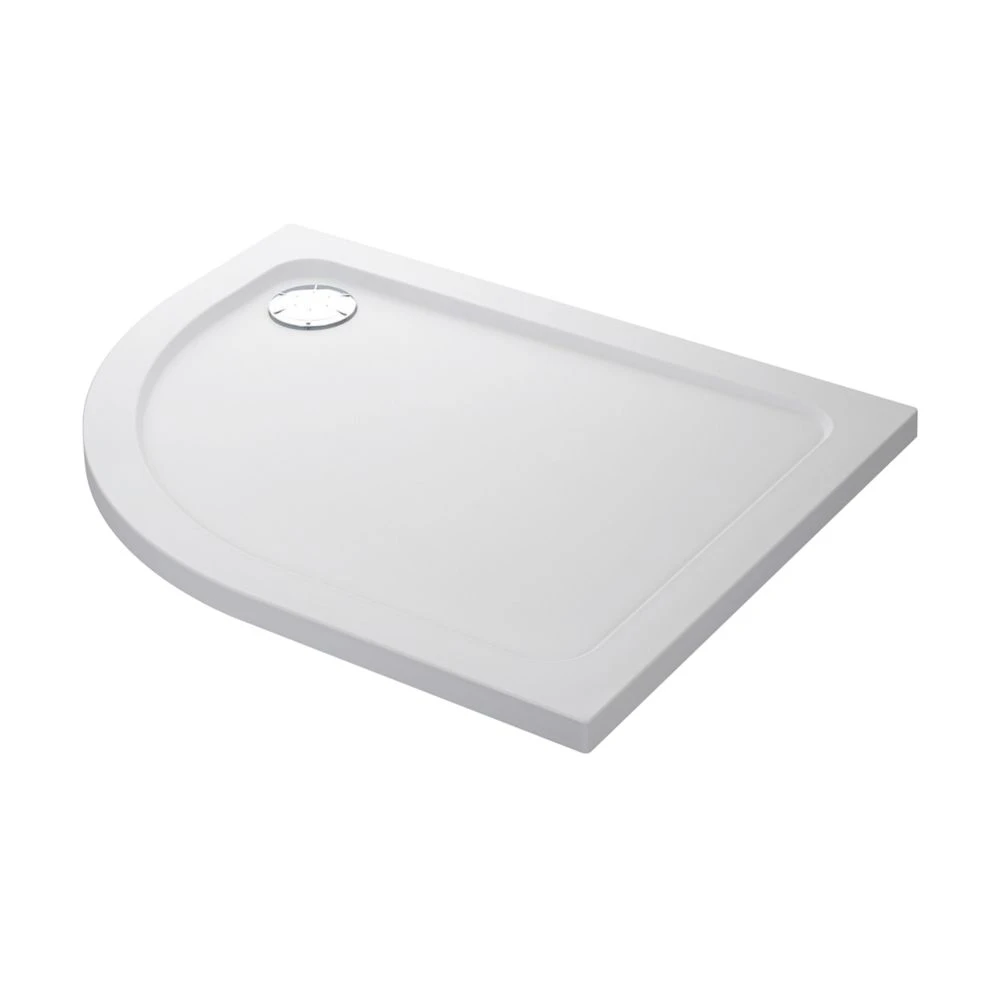 Mira Flight Safe Offset Quadrant Shower Tray RH White 1000 X 800 X 40mm