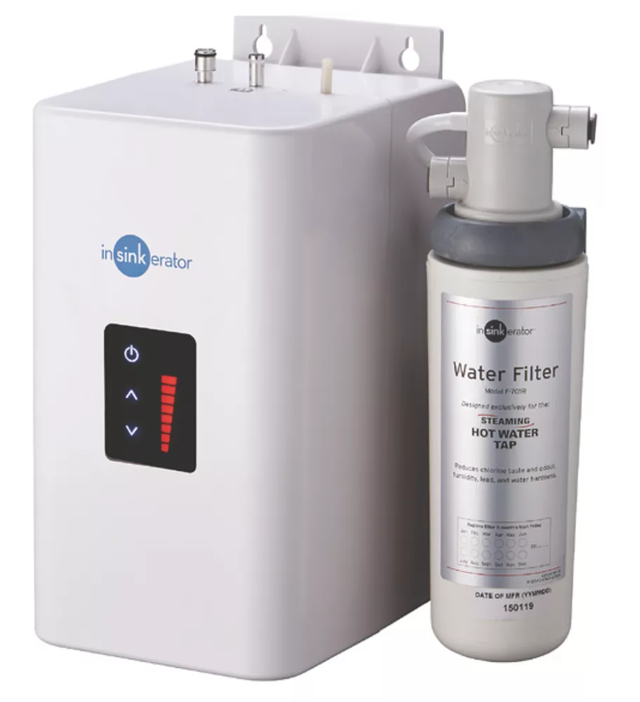 InSinkErator Moderno Hot Water Side Tap Brushed Steel - Image 2