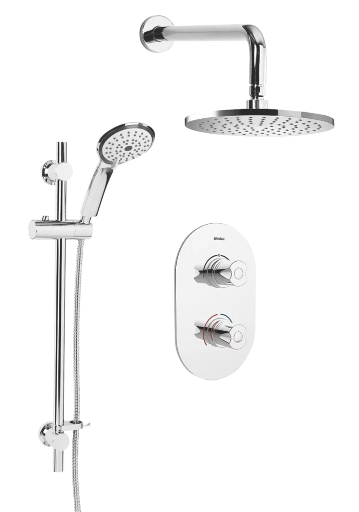 Bristan Aspen Rear-Fed Concealed Chrome Thermostatic Mixer Shower