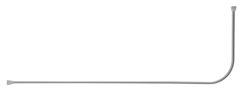 Croydex Slimline Shower Rail Aluminium Silver 1800mm - Image 3