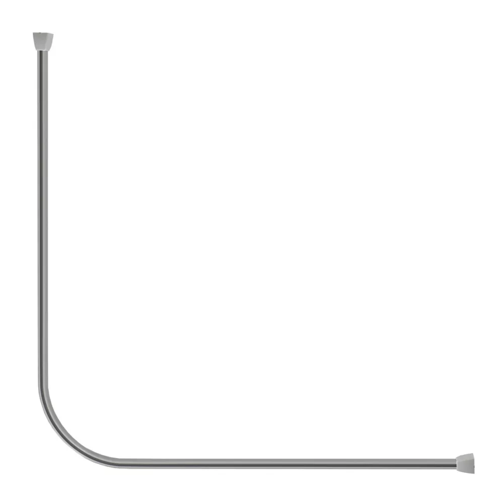 Croydex Slimline Shower Rail Aluminium Silver 1800mm - Image 4