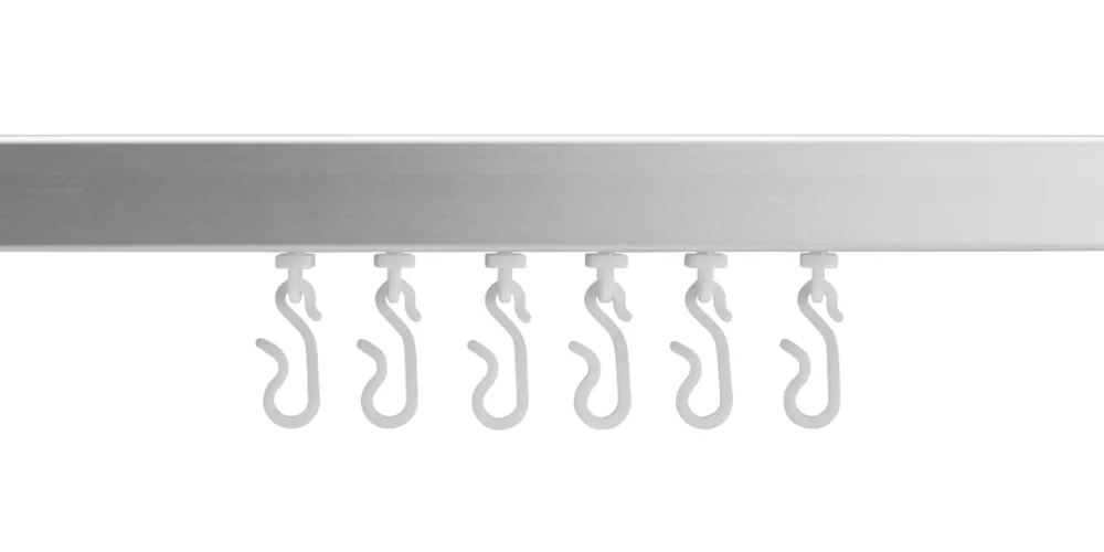 Croydex Slimline Shower Rail Aluminium Silver 1800mm - Image 5