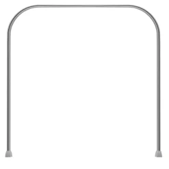 Croydex Slimline Shower Rail Aluminium Silver 1800mm