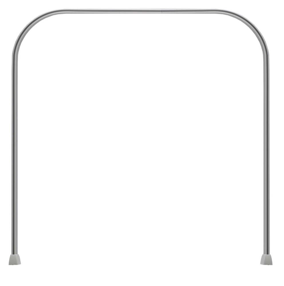 Croydex Slimline Shower Rail Aluminium Silver 1800mm
