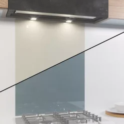 AluSplash Petrol Blue / Warm Grey Splashback 600 X 800 X 4mm