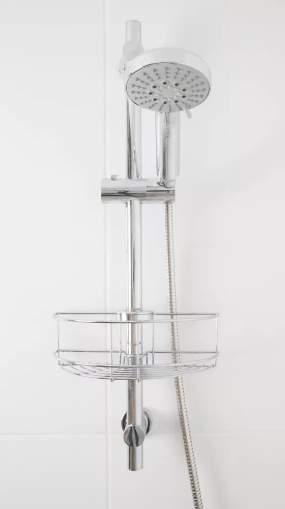 Croydex 1-Tier Riser Rail Basket Chrome - Image 3