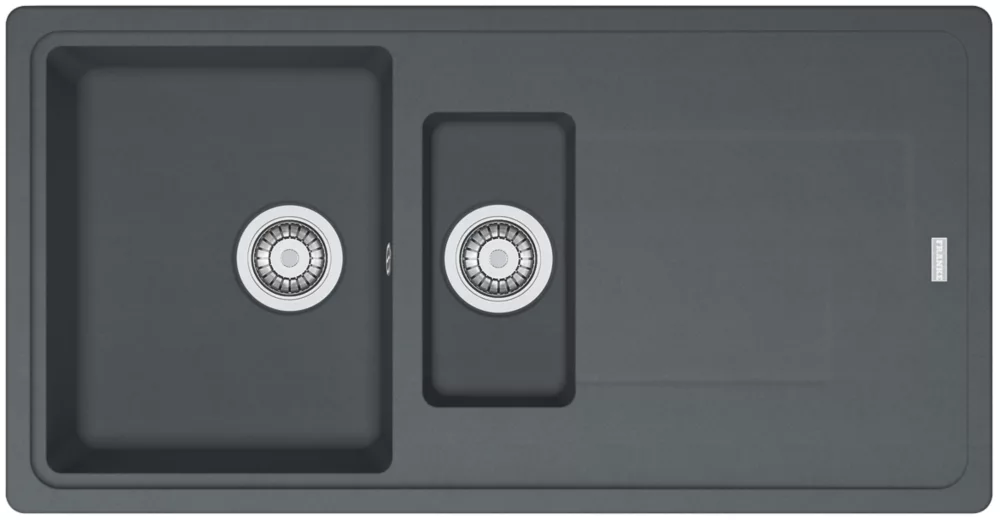 Franke Titan 1.5 Bowl Composite Kitchen Sink Graphite Reversible 500 X 200mm