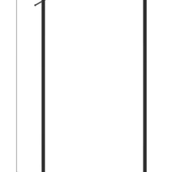 Triton Neo Frameless Showerwall & Swivel Panel Black 1000 X 2000mm