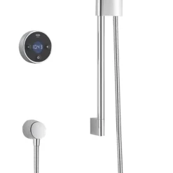 Mira Platinum Gravity-Pumped Rear-Fed Single Outlet Black / Chrome Thermostatic Wireless Digital Mixer Shower