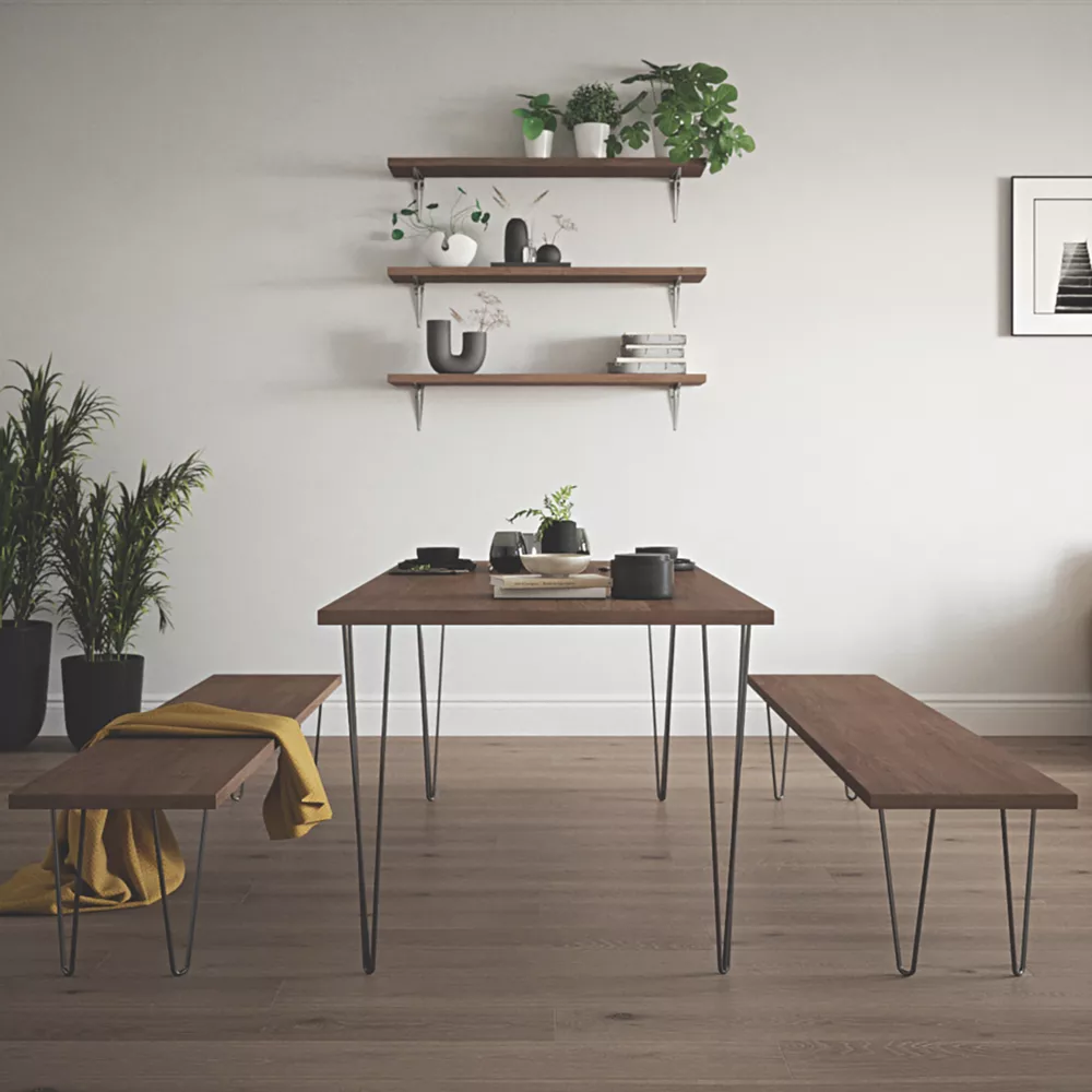 Rothley 3-Pin Hairpin Worktop Leg Gun Metal 710mm - Image 2