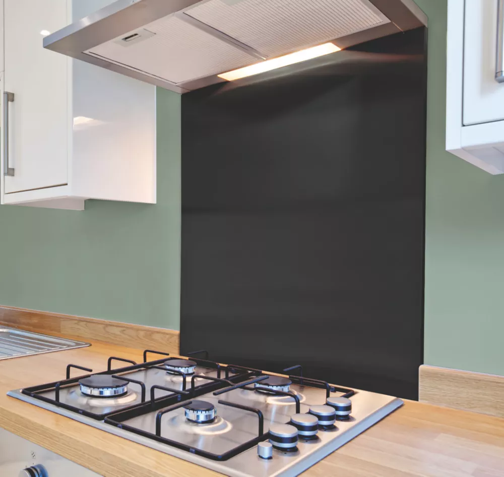 Splashback Jet Black Self-Adhesive Splashback 600 X 750 X 4mm - Image 2