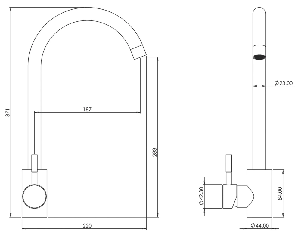 ETAL Holly Single Lever Mono Mixer Kitchen Tap Chrome - Image 4