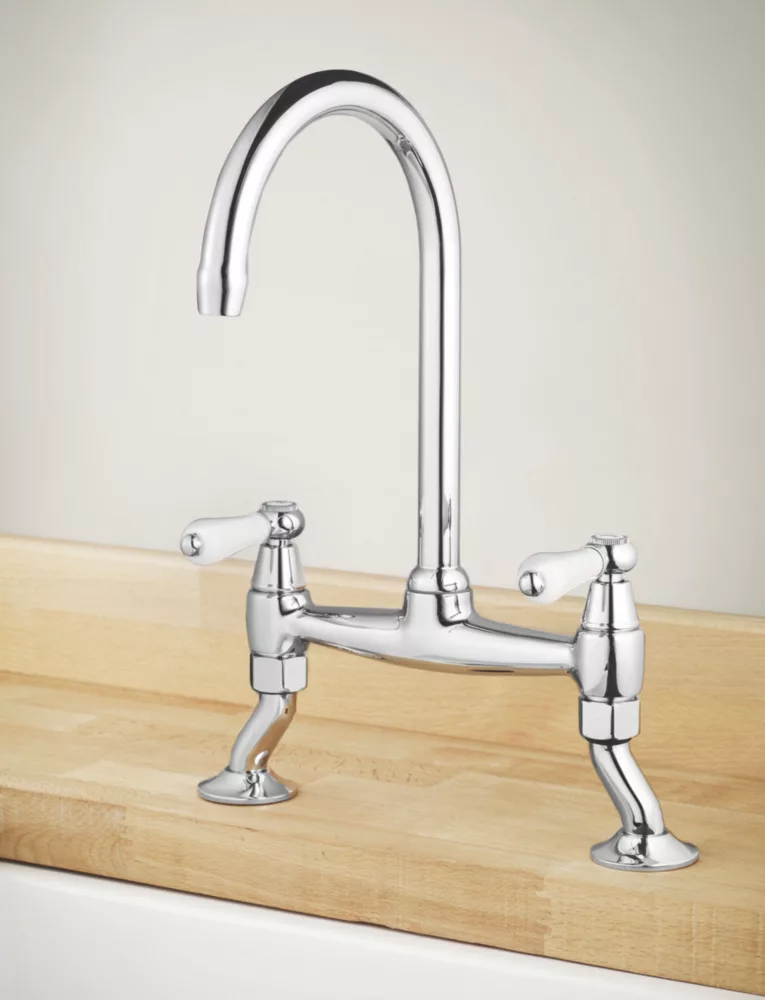 Swirl M5004P Allegro Surface-Mounted Deck Sink Mixer Kitchen Tap Chrome - Image 2