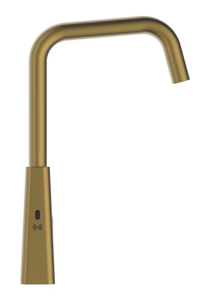 Clearwater Azia Battery-Powered Single Lever Monobloc Tap With Sensor Operation Brushed Brass - Image 4