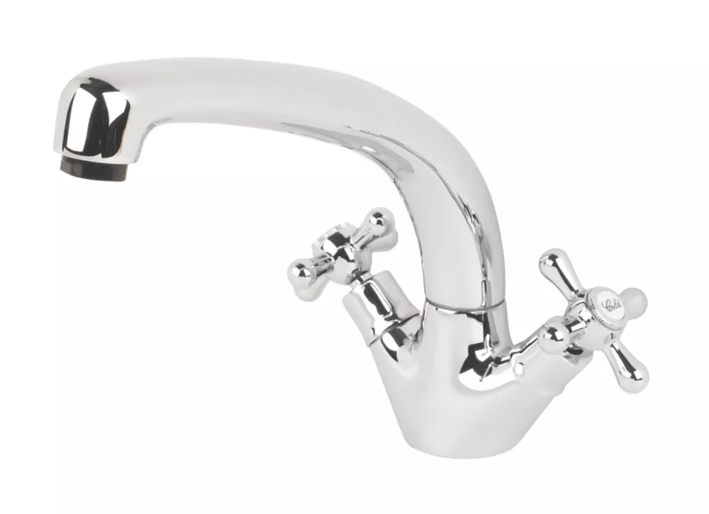Swirl Traditional Sink-Mounted Mono Mixer Kitchen Tap Chrome