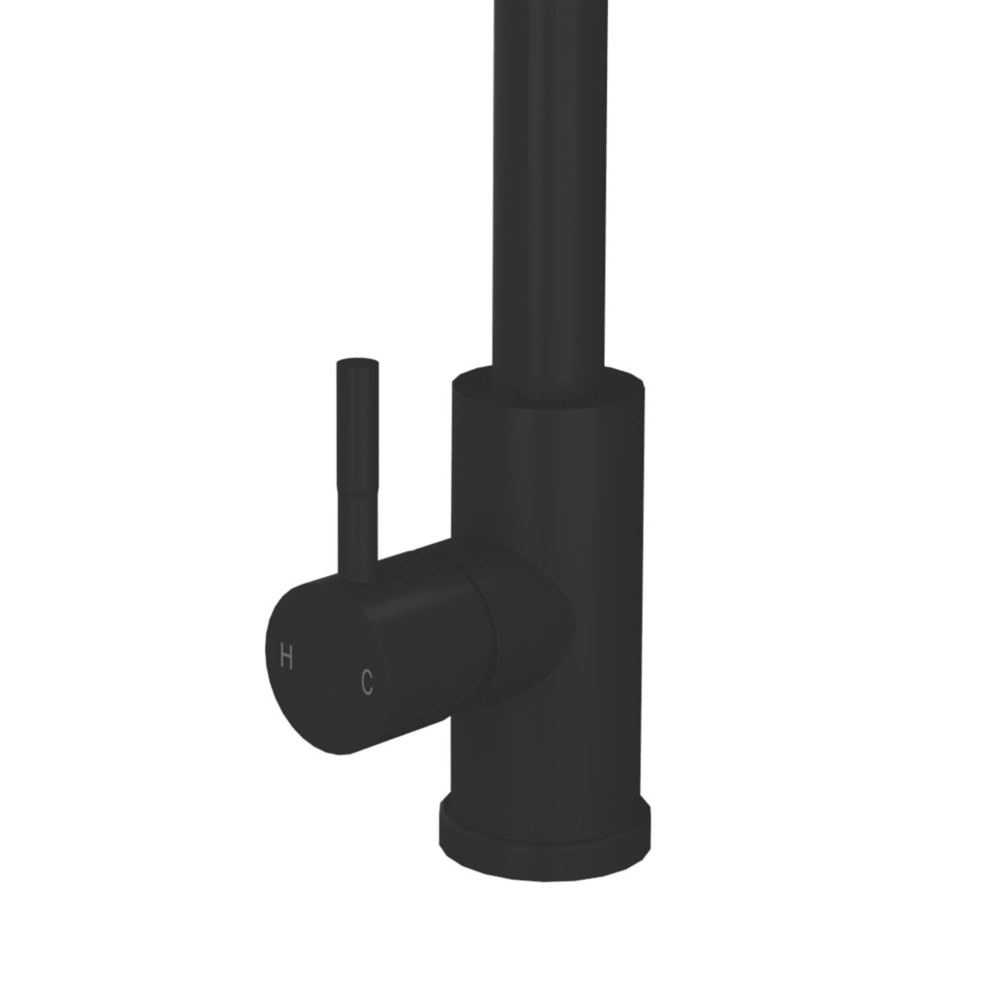 ETAL Bucks Pull-Out Spray Mixer Tap Matt Black - Image 3