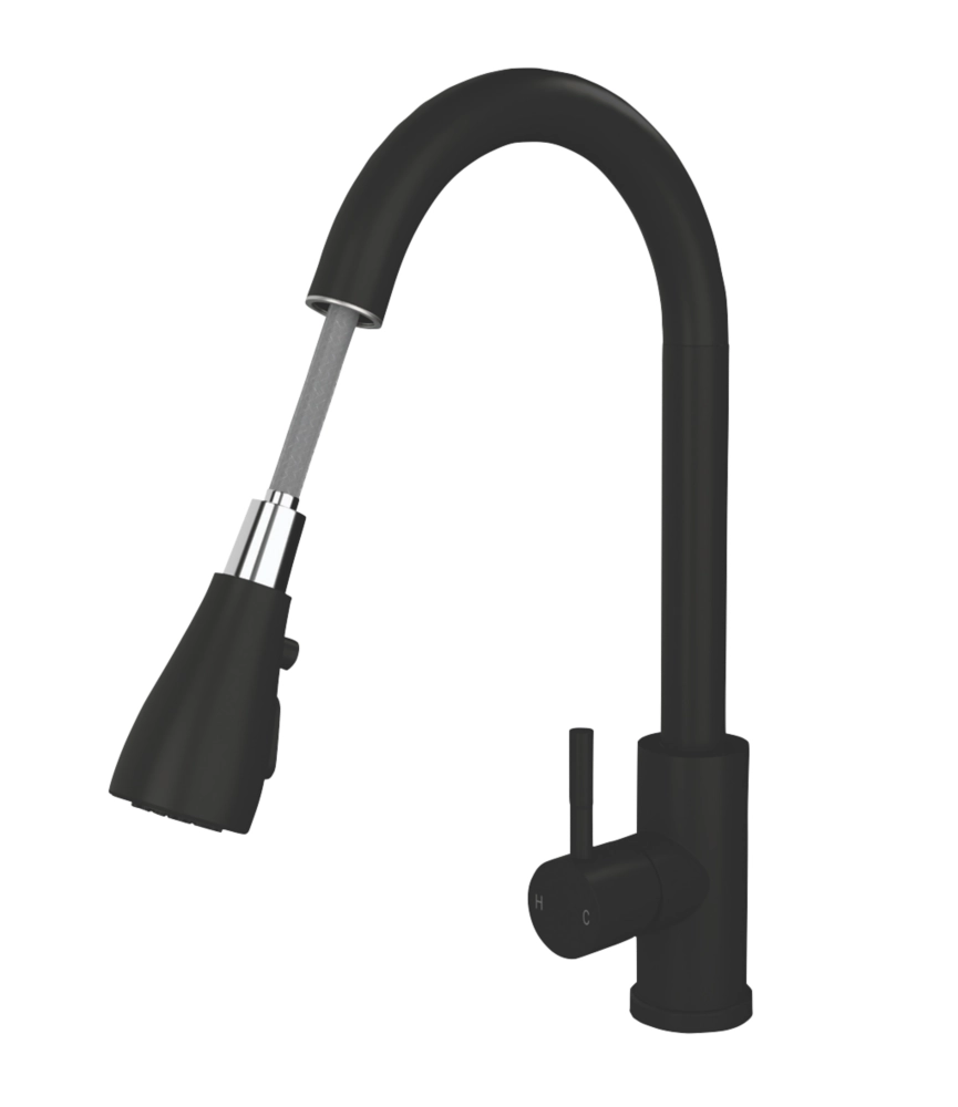 ETAL Bucks Pull-Out Spray Mixer Tap Matt Black