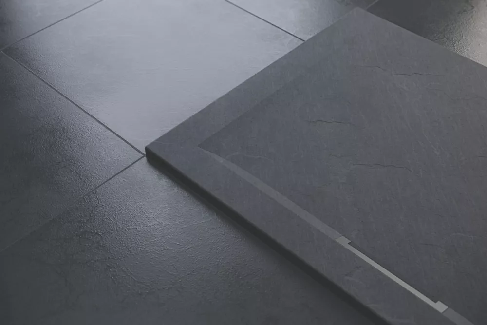 Mira Flight Level Rectangular Shower Tray Slate Grey 1600 X 900 X 25mm - Image 3