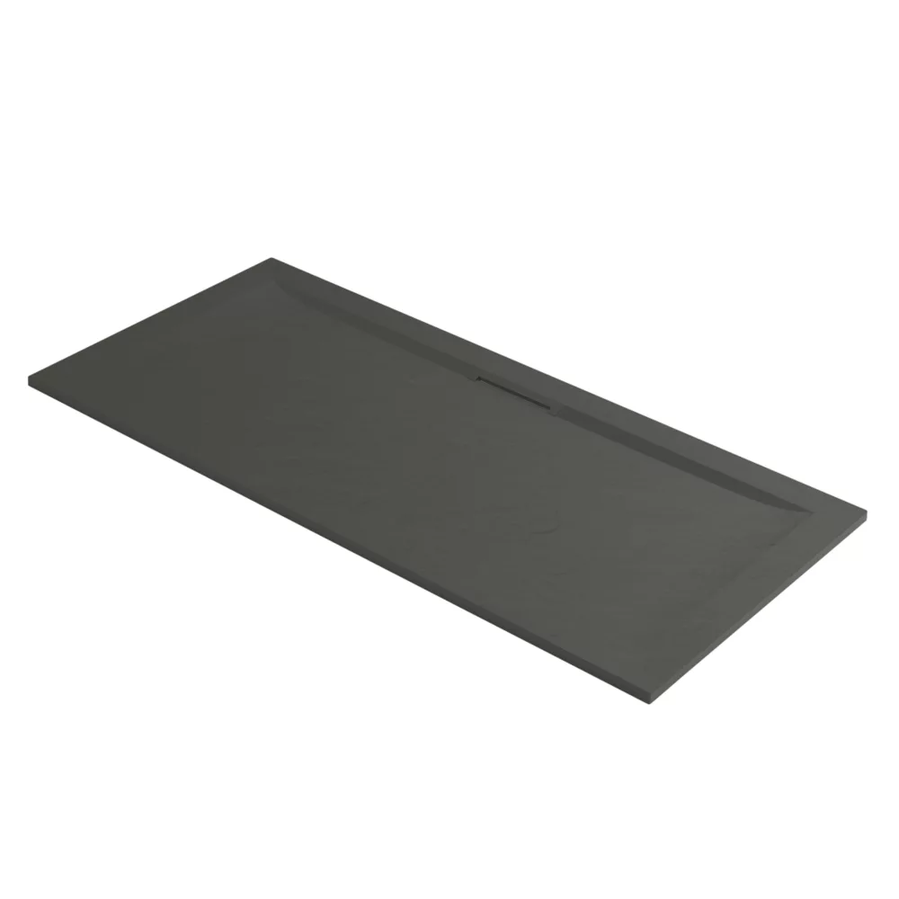 Mira Flight Level Rectangular Shower Tray Slate Grey 1600 X 900 X 25mm