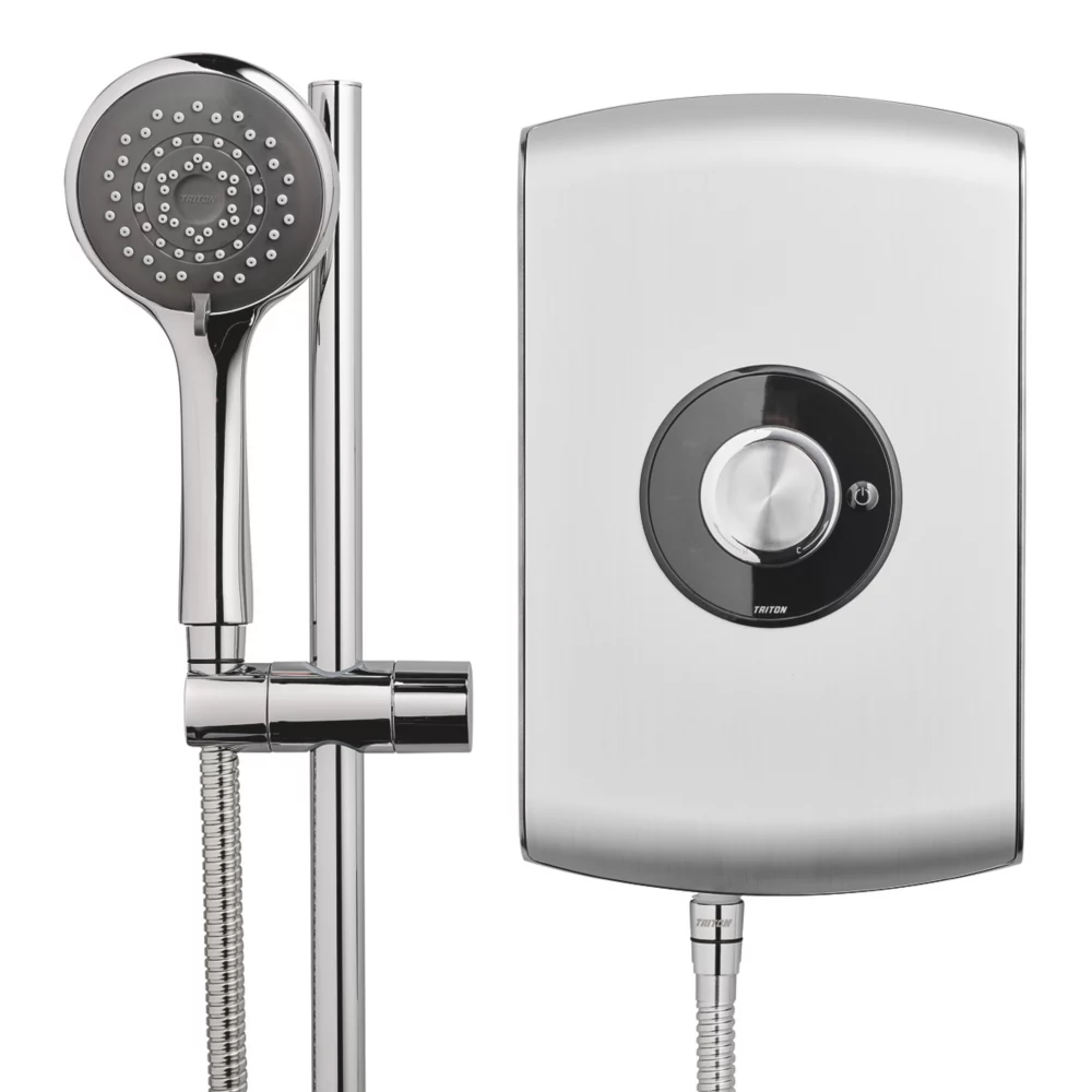 Triton Amore Brushed Steel 8.5kW Electric Shower - Image 2
