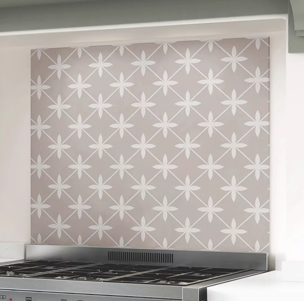 Laura Ashley Wicker Dove Grey Self-Adhesive Glass Kitchen Splashback 900 X 750 X 6mm - Image 2