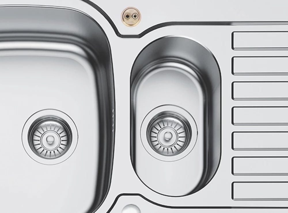 Bristan Inox 1.5 Bowl Stainless Steel Easyfit Universal Kitchen Sink 1000 X 500mm - Image 2