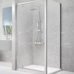 Triton Neo Eight Framed Square Pivot Door Shower Enclosure Reversible Chrome 900 X 900 X 1900mm