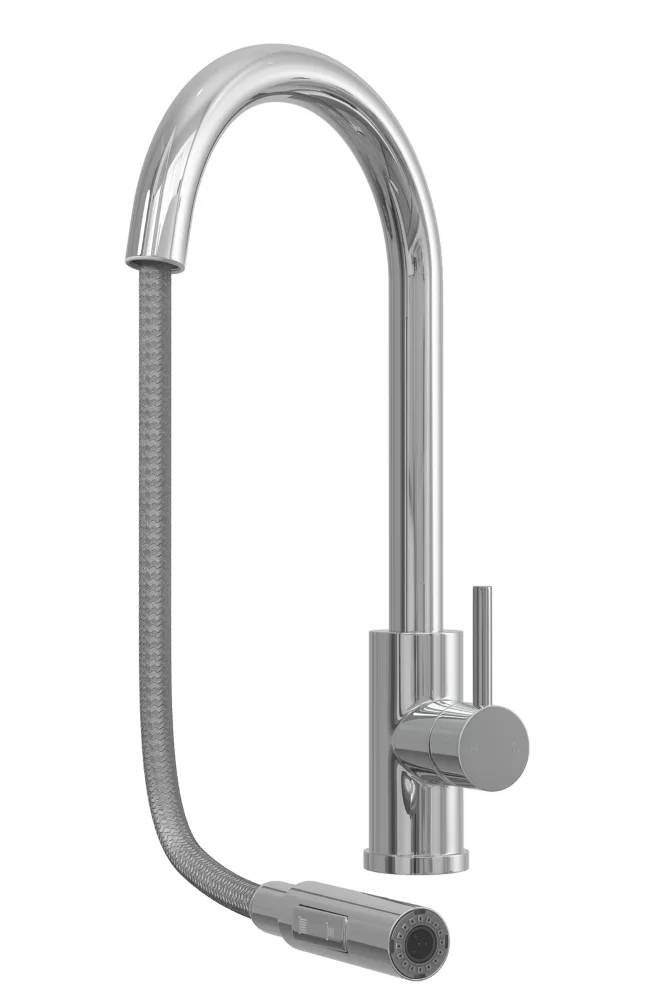 ETAL Cato Pull-Out Kitchen Mixer Tap Polished Chrome - Image 2