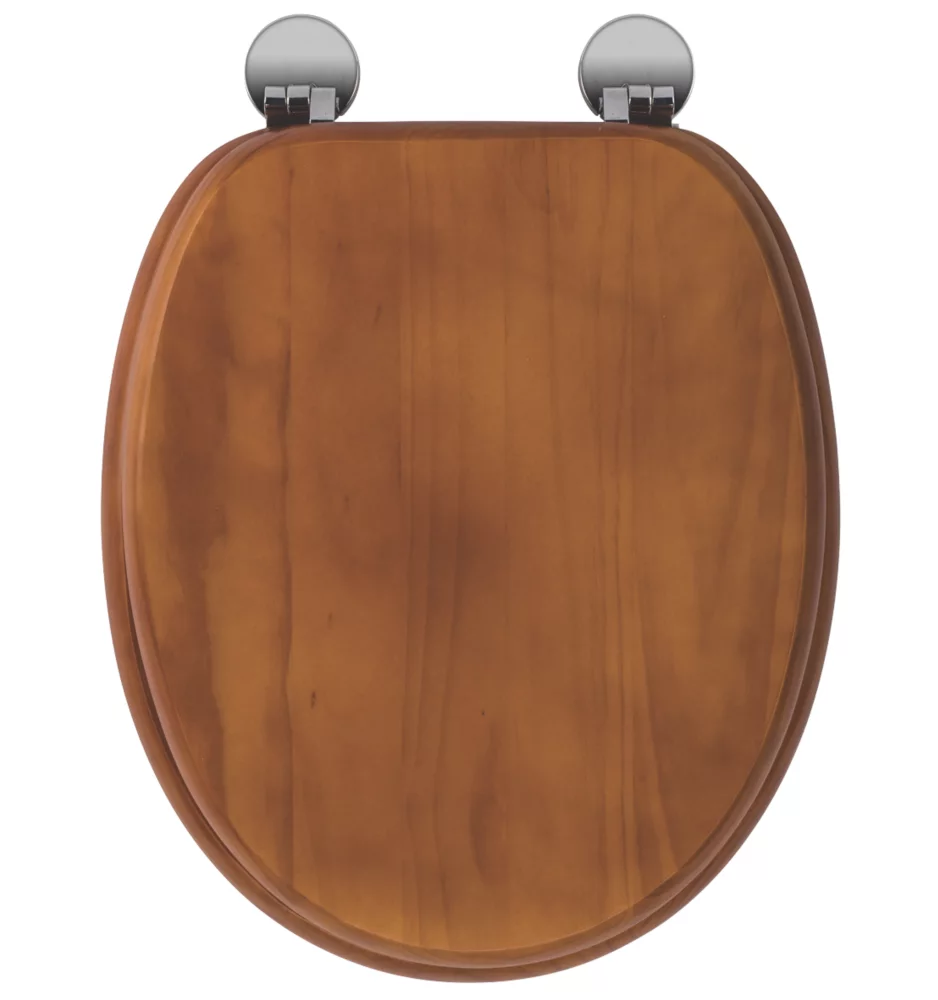 Croydex Davos Standard Closing Toilet Seat Pine Antique - Image 3