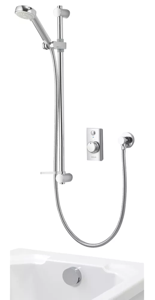 Aqualisa Visage Smart HP/Combi Rear-Fed Chrome Thermostatic Smart Shower With Bath Overflow Filler