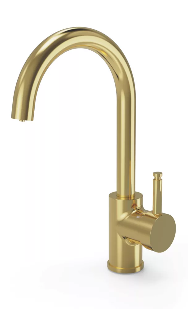ETAL Single Lever 3-in-1 Hot Water Kitchen Tap Brushed Brass