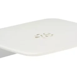 Mira Wall-Mounted Premium Shower Seat White / Chrome